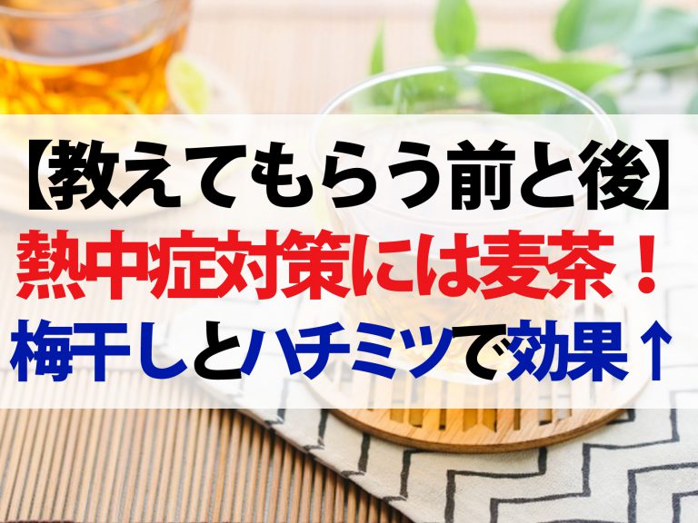 【教えてもらう前と後】麦茶で熱中症対策！夏バテ解消には梅干しとハチミツをちょい足し