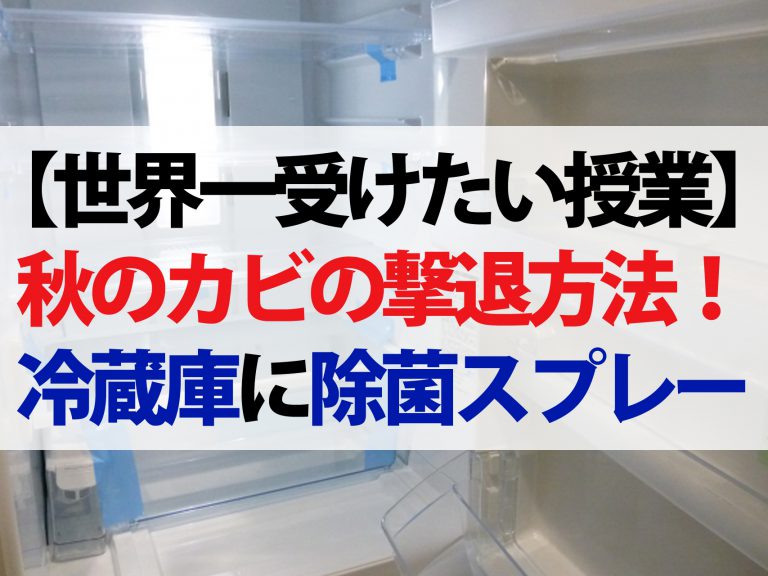 【世界一受けたい授業】梅雨より手強い秋のカビの撃退方法！エアコンの送風で予防