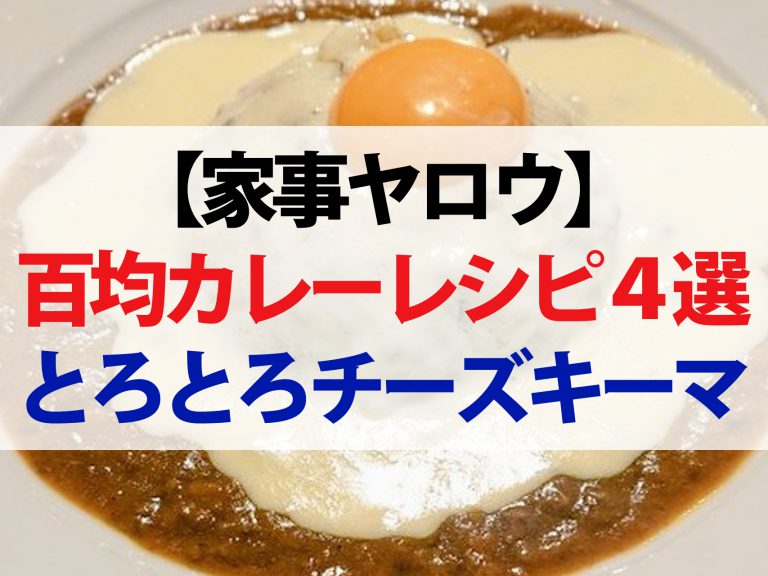 【家事ヤロウ】百均カレーレシピ4選！100円食材だけで作るバターチキンカレー