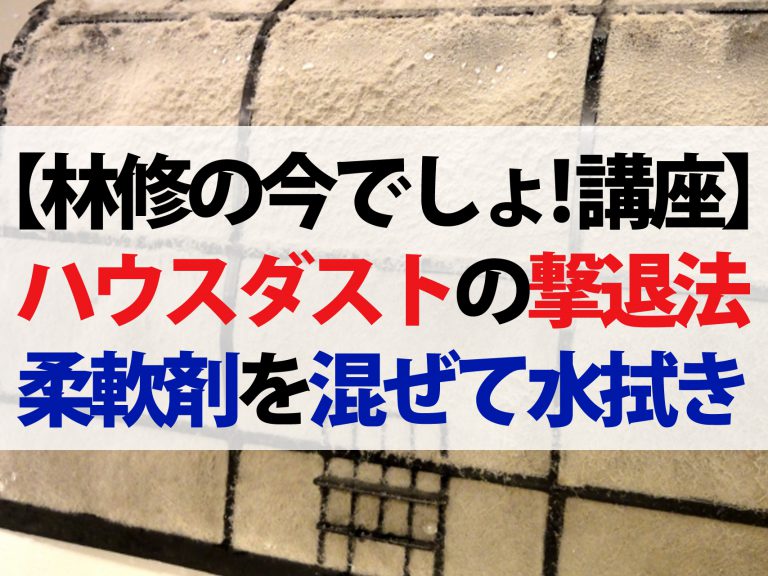 【林修の今でしょ！講座】ハウスダスト撃退法！お家の危険な場所ワースト5を発表