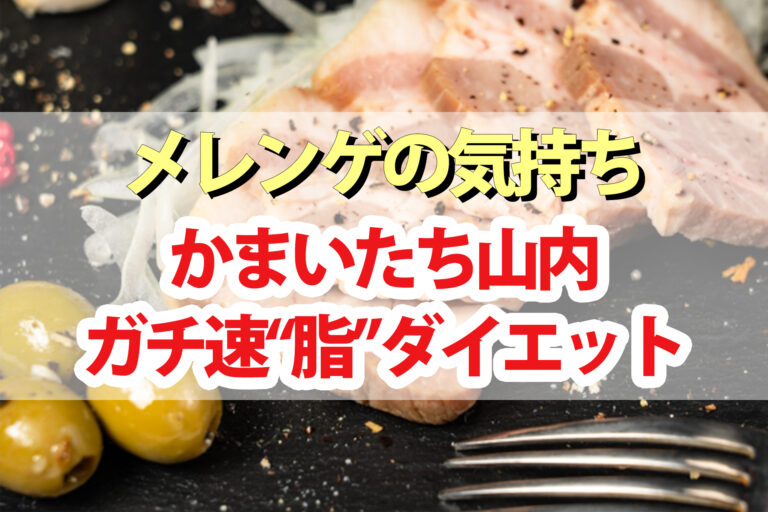 かまいたち山内『ガチ速脂ダイエット(金森式ダイエット)』やり方と効果｜2か月で-10キロ減量【メレンゲの気持ち】