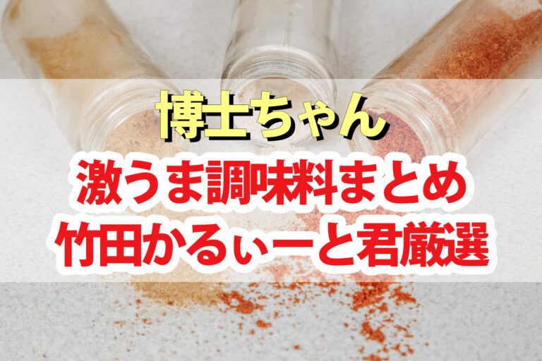 【博士ちゃん】調味料まとめ！竹田かるぃーと君厳選｜ベゲタ×冷奴・ナムチムスキー×納豆・デュカ×コロッケ・サゾン×オムレツ・ハリッサ×デミグラスソース