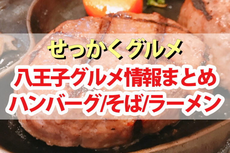 【せっかくグルメ】八王子のお店情報まとめ｜炭火焼きハンバーグ・ざるそば・ラーメン