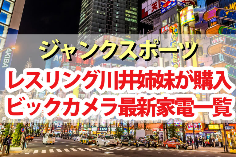 【ジャンクスポーツ】レスリング川井姉妹が爆買い！ビックカメラ最新家電一覧