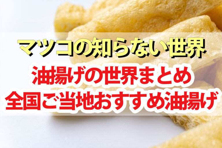 【マツコの知らない世界】油揚げの世界まとめ｜工藤詩織おすすめご当地油揚げ