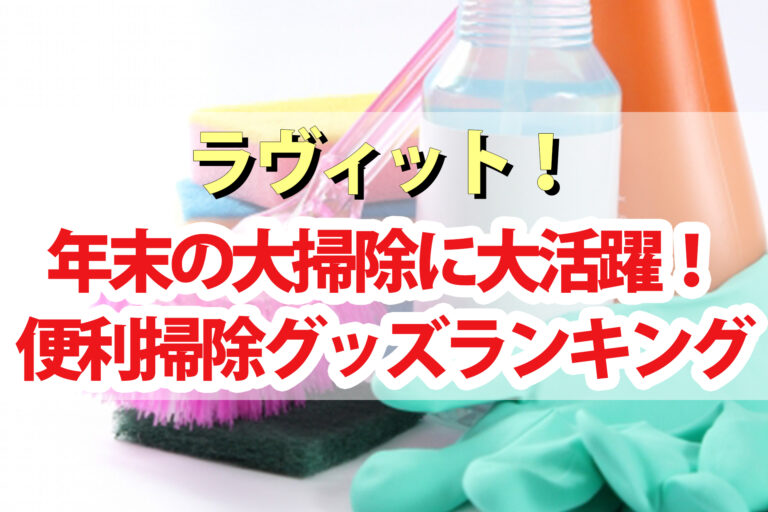 【ラヴィット】便利掃除グッズランキングBEST6｜年末の大掃除に役立つ