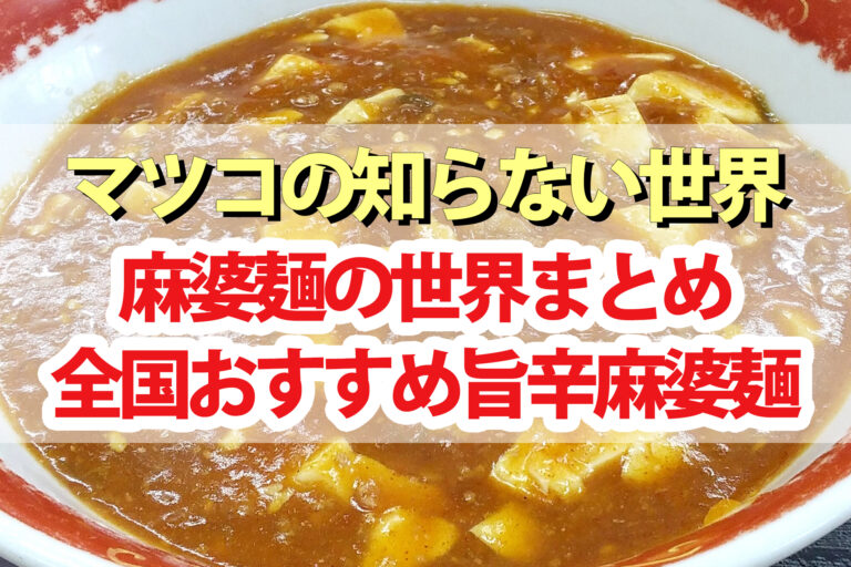 【マツコの知らない世界】麻婆麺の世界｜藤崎涼おすすめ全国の旨辛マーボー麺