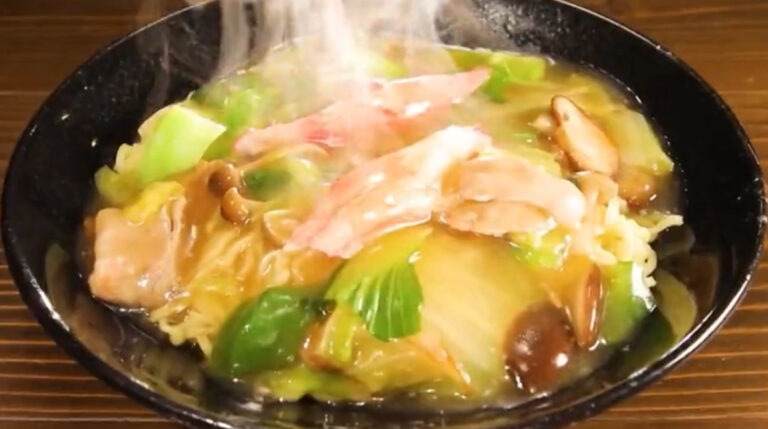 【ジョブチューン優勝】カニカマ野菜あんかけそばのレシピ｜餃子の王将考案マルちゃん正麺旨塩味ラーメンアレンジレシピ