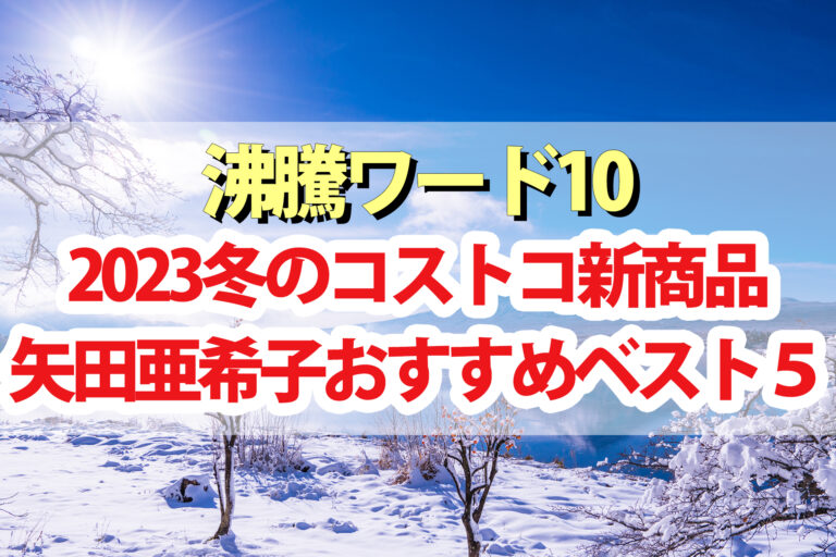 【2023年冬版】矢田亜希子おすすめコストコ新商品BEST5【沸騰ワード10】