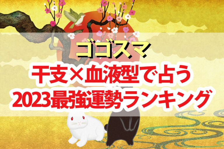 【ゴゴスマ】占い2023運勢ランキング干支×血液型で水晶玉子が占う1位～48位の結果