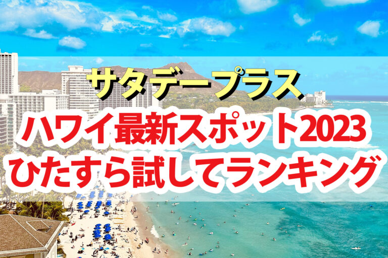 【サタプラ】ハワイ最新おすすめスポットひたすら試してランキング2023ベスト8【サタデープラス】