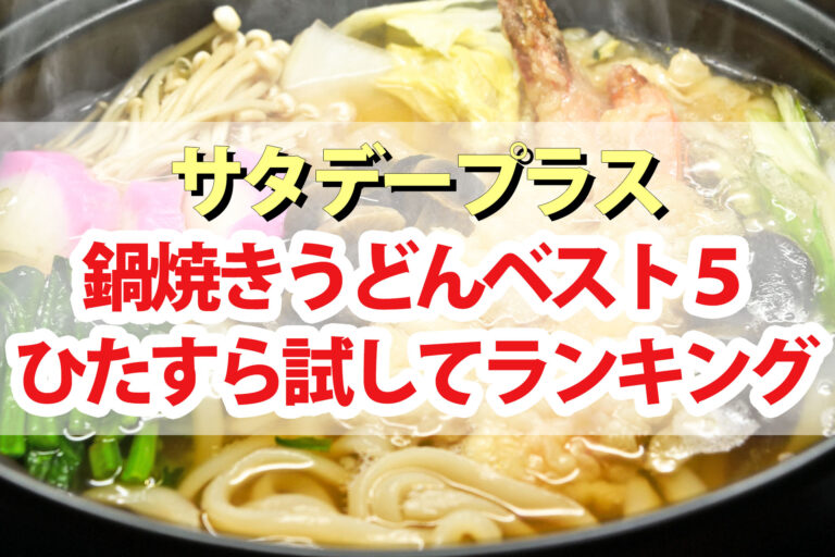 【サタプラ】鍋焼きうどんひたすら試してランキング2024ベスト5【サタデープラス】