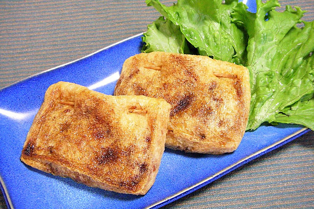 【DAIGOも台所】油揚げののし焼きのレシピ れんこんがアクセント