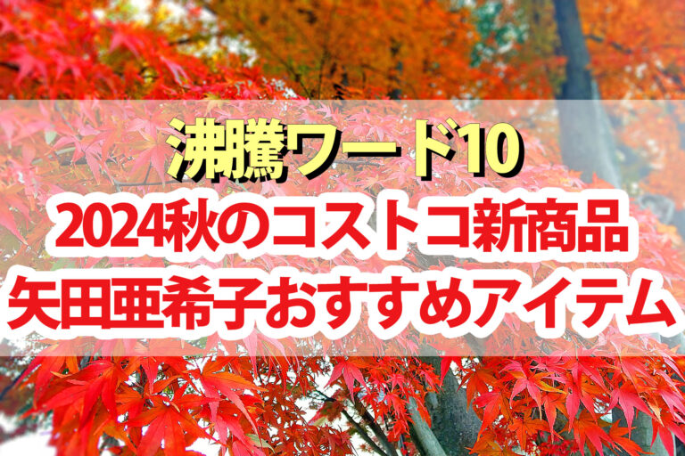 【2024年秋版】矢田亜希子おすすめコストコ新商品まとめ【沸騰ワード10】