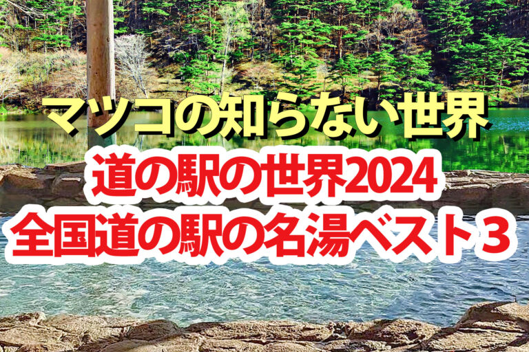 【マツコの知らない世界】道の駅の世界2024全国名湯道の駅温泉ベスト3