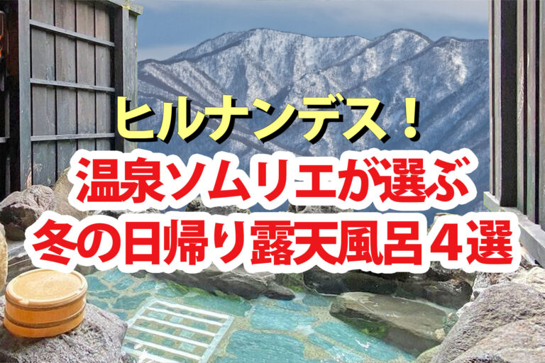 【ヒルナンデス】温泉ソムリエおすすめ冬の日帰り絶景露天風呂4選