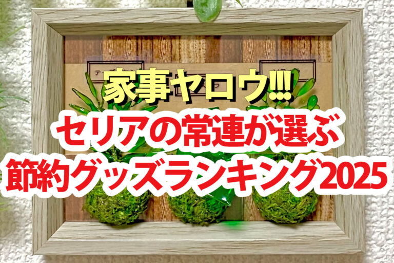 【家事ヤロウ】セリア100均節約グッズランキング2025ベスト10