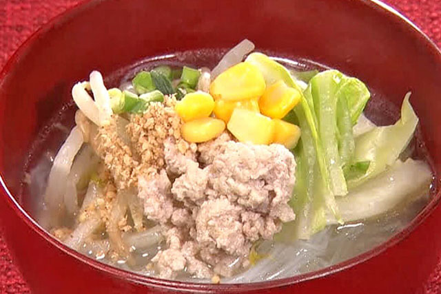 【ウワサのお客さま】ヘルシービーフンラーメンのレシピ(7月18日)レジェンド寮母の村野明子さんラグビー飯今日の料理