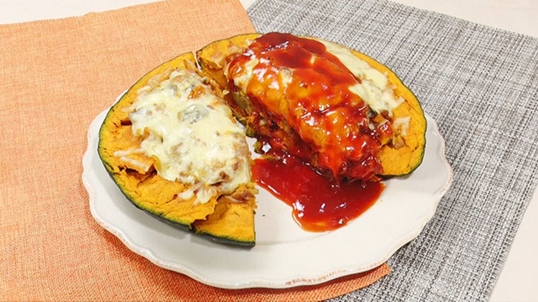 【DayDay】かぼちゃの簡単レンチン肉詰めのレシピ 亜希のざっくりキッチン