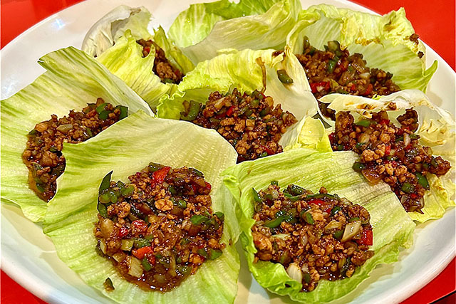 【きょうの料理】ごぼうと鶏ひき肉のマスタード仕立てレタス包みのレシピ 京料理人の中東久人シェフ直伝