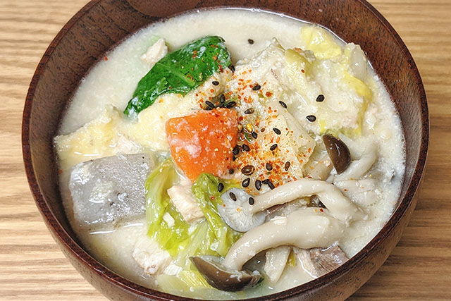 【きょうの料理】きのこたっぷりのミルク豚汁のレシピ 堀江ひろ子さんきのこ料理