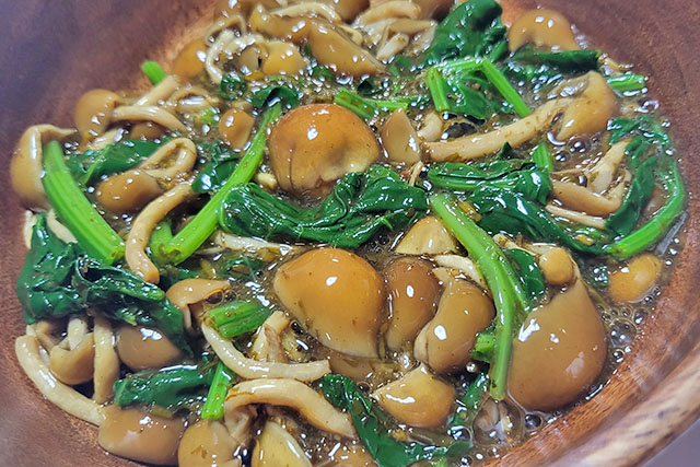 【きょうの料理】なめことほうれん草のおひたしのレシピ 大原千鶴さん時短ごはん