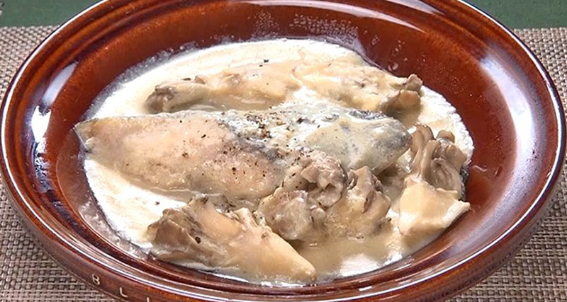 【ZIP】タラとキノコのクリーム煮のレシピ 最強豆乳料理