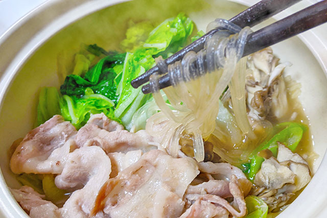 【あさイチ】白菜漬けと豚バラの春雨小鍋のレシピ 今井真実さんの漬物アレンジ料理