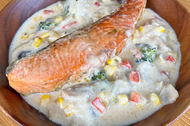 【あさイチ】サーモンのマリニエールのレシピ(ワンパン)秋元さくらシェフのクリスマス料理