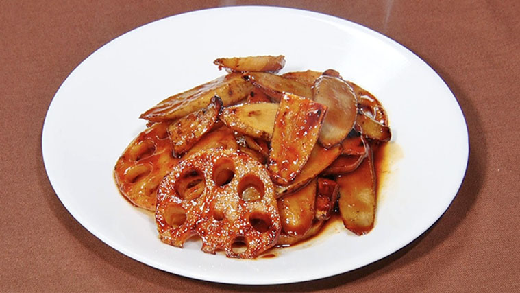 【DayDay】ごぼうとれんこんのコチュジャン炒めのレシピ 亜希のざっくりキッチン