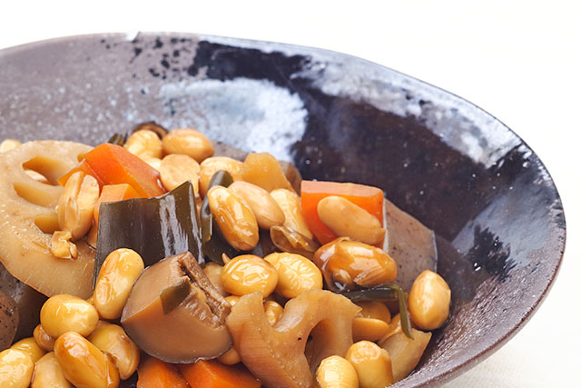 【DAIGOも台所】大豆と昆布のうま煮のレシピ ちくわと油揚げで