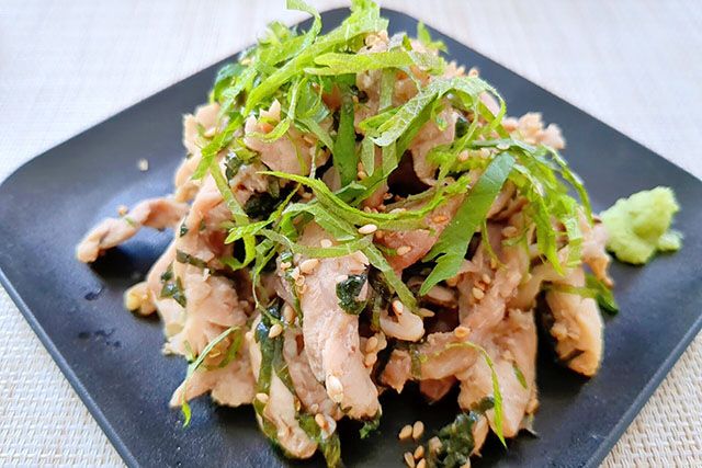 【DAIGOも台所】茹で鶏と春菊の和え物のレシピ 香りのいい旨苦料理