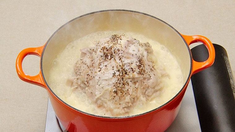 【DayDay】カリフラワーと豆乳の真っ白鍋のレシピ 亜希のざっくりキッチン