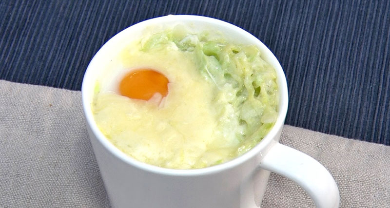 【ZIP】キャベツたっぷりマグカップスープのレシピ(電子レンジ)農家の殿堂入りキャベツ料理