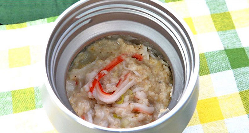 【ZIP】オートミール中華粥のレシピ(スープジャー)デリッシュキッチン