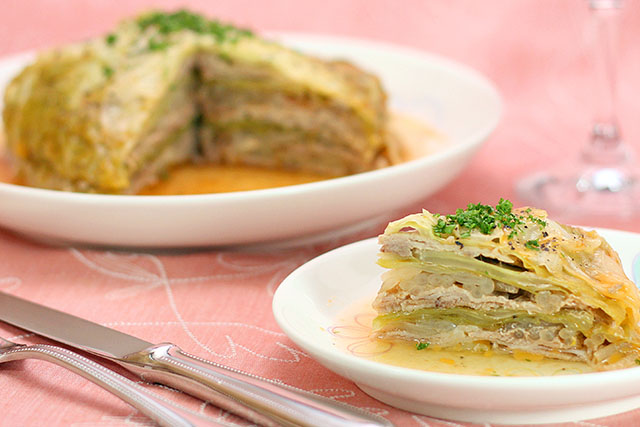 【きょうの料理】春キャベツとサーモンのミルフィーユ蒸しのレシピ 関岡弘美さんの春野菜レシピ