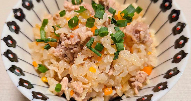 【ZIP】豚こま炊き込みご飯のレシピ 殿堂入り豚こま簡単料理