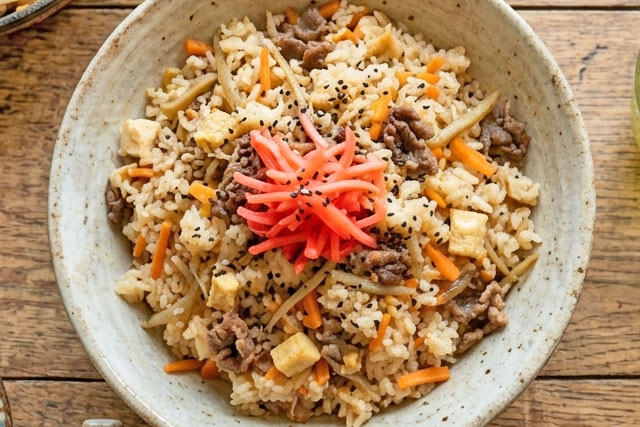 【あさイチ】甘辛牛ごぼうの混ぜご飯のレシピ(Mako)朝イチみんなゴハンだよ