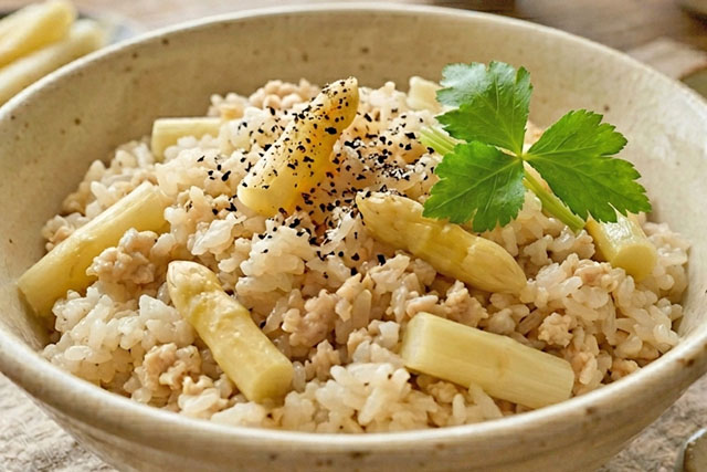 【あさイチ】アスパラ炊き込みご飯のレシピ(林亮平)朝イチみんなゴハンだよ