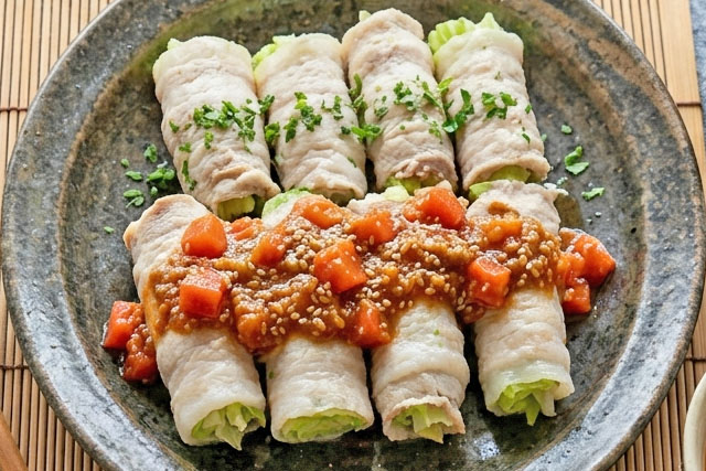 【あさイチ】春キャベツのシャキシャキ肉巻きトマト味噌ダレのレシピ(井原裕子)朝イチみんなゴハンだよ