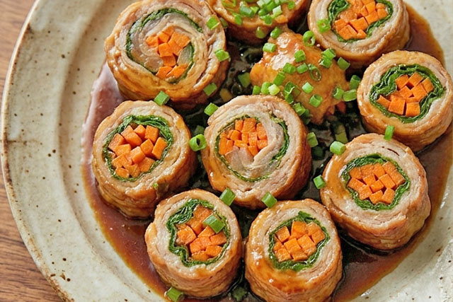 【DAIGOも台所】肉巻き酢豚のレシピ 肉巻きレパートリー料理