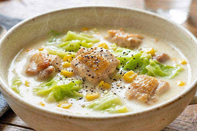 【DAIGOも台所】鶏と春キャベツのクリーム煮のレシピ(電子レンジ)山本ゆりさんの簡単料理