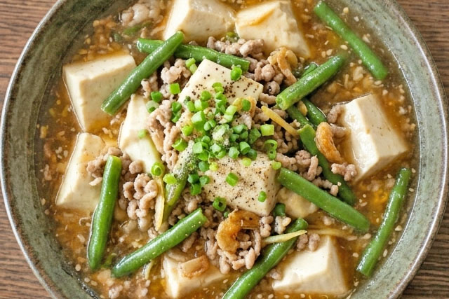 【DAIGOも台所】豆腐とインゲンの煮込みのレシピ 春の豆料理