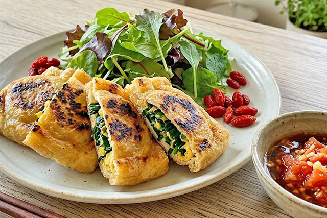 【あさイチ】にら玉油揚げ包み焼きのレシピ(パンウェイ)朝イチみんなゴハンだよ
