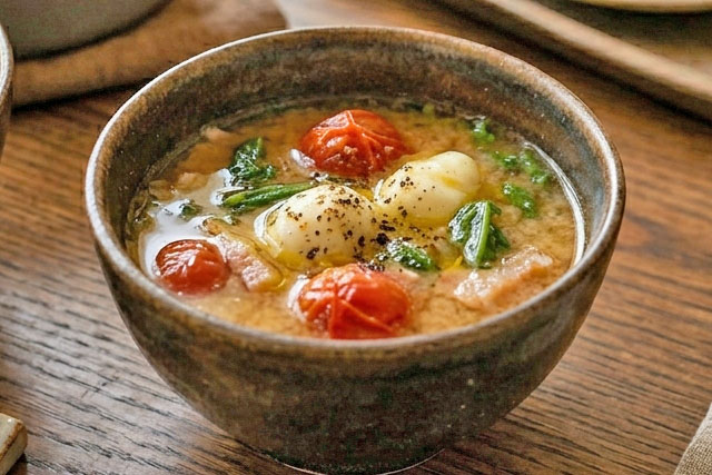 【DayDay】しあわせカプレーゼ味噌汁のレシピ(ゆめっち)亜希のざっくりキッチン