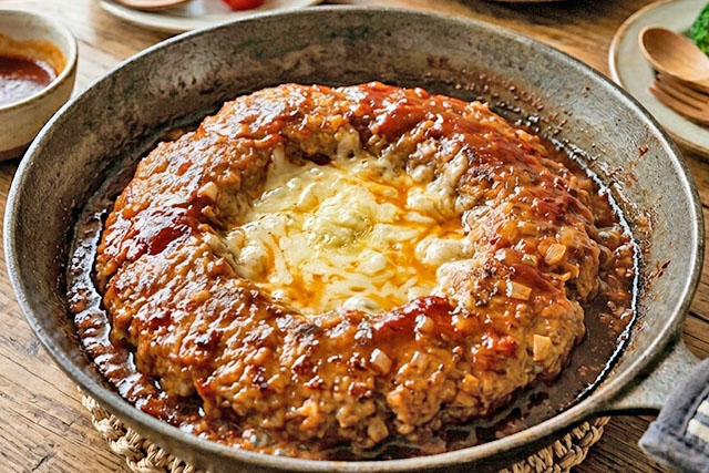 【DayDay】ワンパンしあわせひき肉チーズフォンデュのレシピ(ゆめっち)亜希のざっくりキッチン