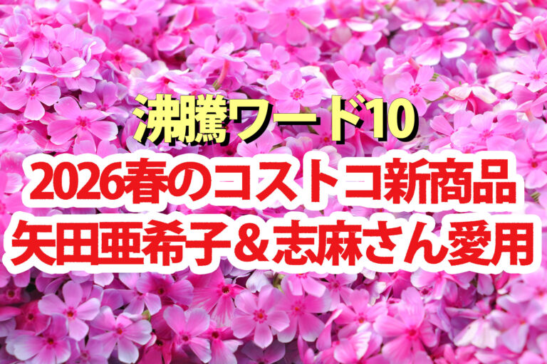 【2026年5月版】矢田亜希子＆志麻さんおすすめコストコ春の新商品まとめ【沸騰ワード10】