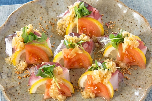 【きょうの料理】あじとたこの和風カルパッチョのレシピ 小西雄大シェフのモダン和ごはん