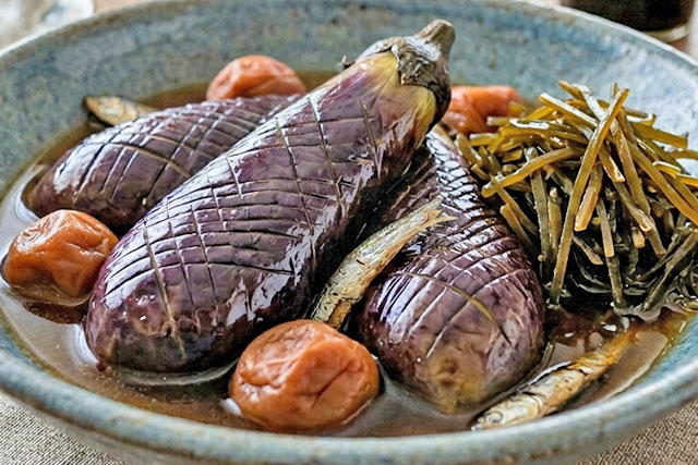 【きょうの料理】なすの梅干し煮のレシピ 有元葉子さんの梅仕事
