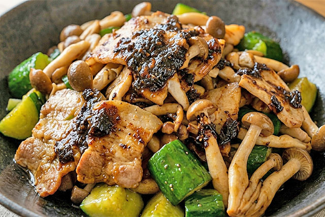 【きょうの料理】海苔梅醤(ジャン)の豚バラ炒めのレシピ しらいのりこさん海苔レシピ